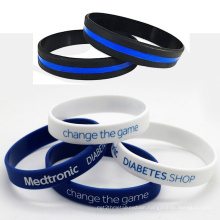 Wholesale Custom Thin Blue Line Superhero Silicone Bracelet